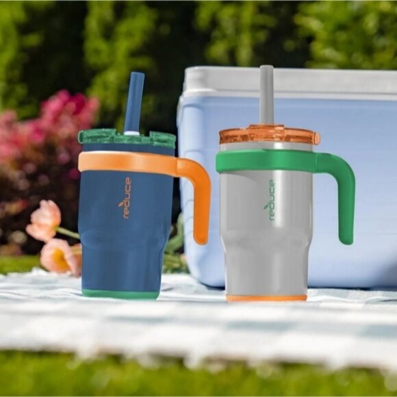 Reduce Coldee 2 Pack Spill-Proof Tumblers with Handle for Kids Ages 3+ 14 oz - Picture 5 of 8